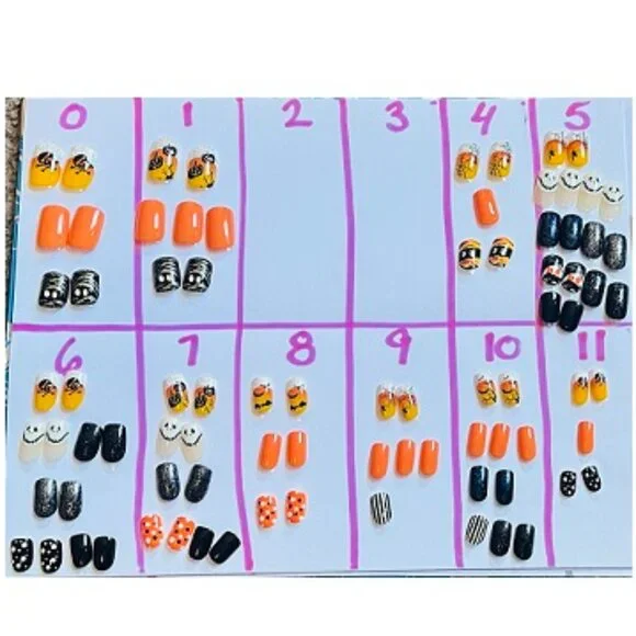 mix of Halloween nails - 126 nails total (pics of all nails in listing) - Picture 2 of 7